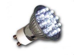 GU10-15LED 220V RED, Светодиодная лампа 1.3Вт, цоколь GU10